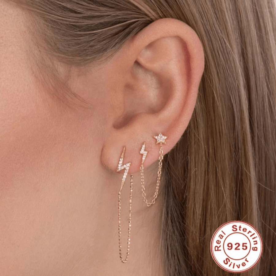 Sirina Chain Pin Earrings