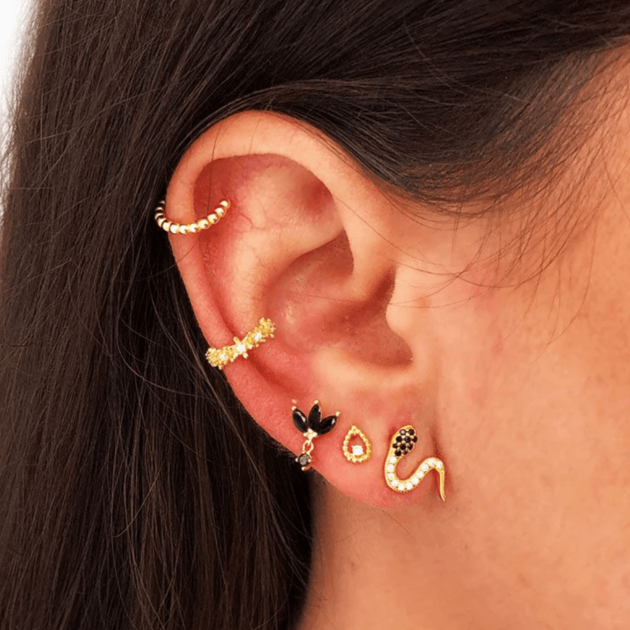 Black Snake Earrings