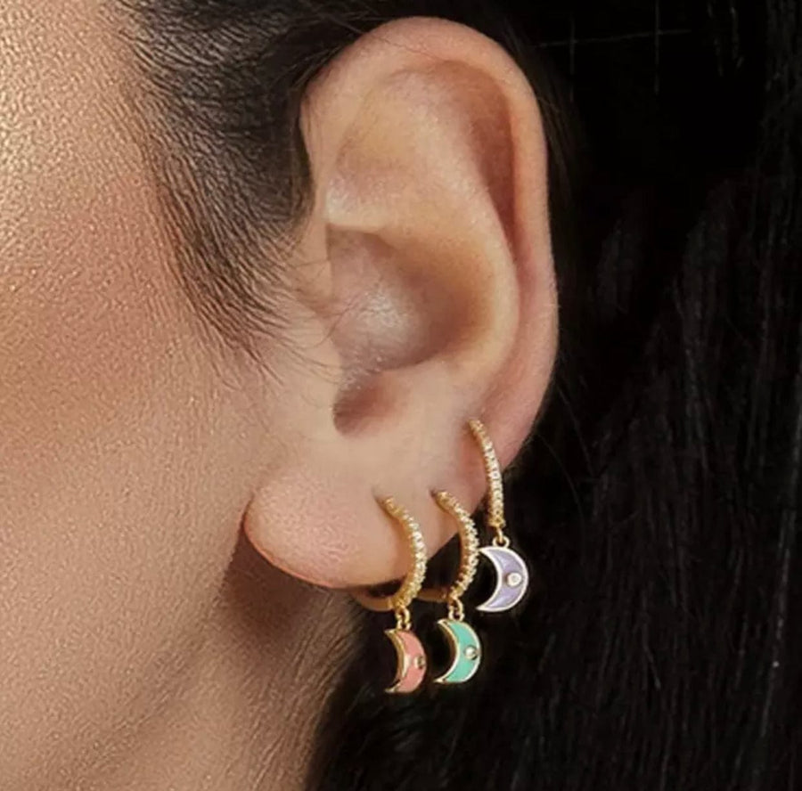 Girl Moon Earrings