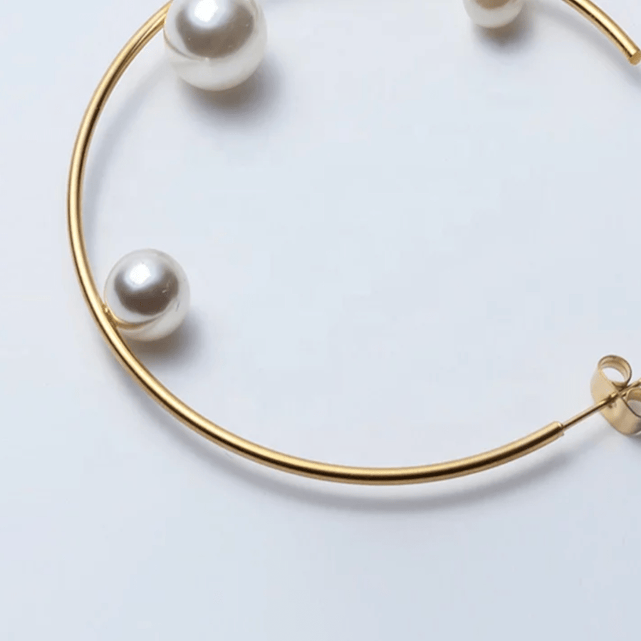 Maxi pearls earrings